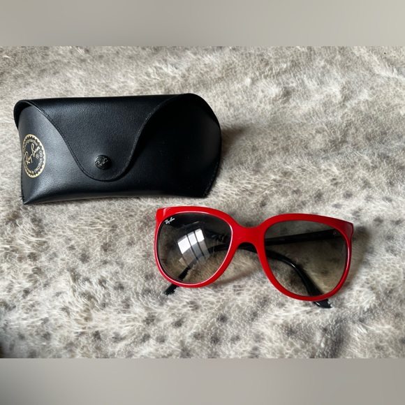 Ray-Ban Accessories - Ray-Ban Women's Red Cat Eye Sunglasses with Gradient Lenses